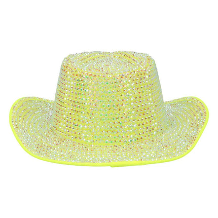 Cowboyhoed Aurora neongeel UV van Boland koop je bij Partywinkel