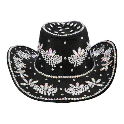 Cowboyhoed Crystal zwart van Boland koop je bij Partywinkel