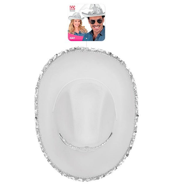 Cowboyhoed Partygirl Met Tiara Wit van Widmann koop je bij Partywinkel