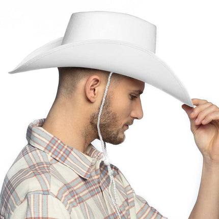 Cowboyhoed Wit van Boland koop je bij Partywinkel