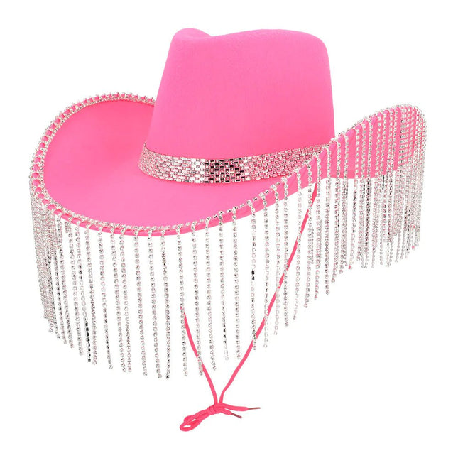 Cowgirl Hoed Roze Glitters van Boland koop je bij Partywinkel