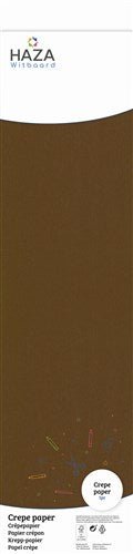 Crepe papier donkerbruin (250x50cm) van Haza Witbaard koop je bij Partywinkel