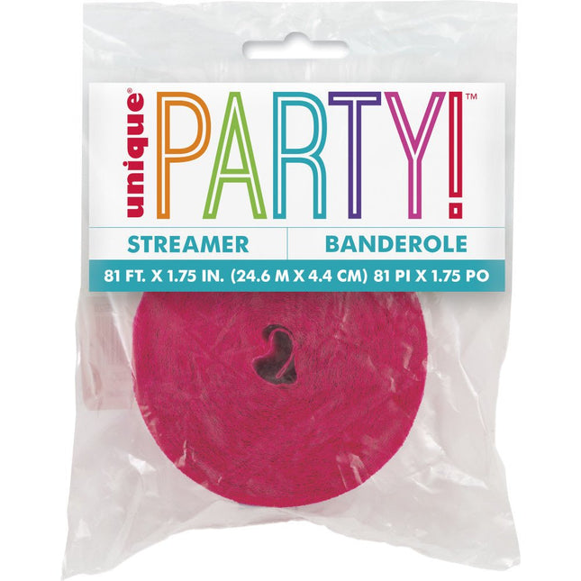 Crepe Slinger Fuchsia 24m van Unique koop je bij Partywinkel