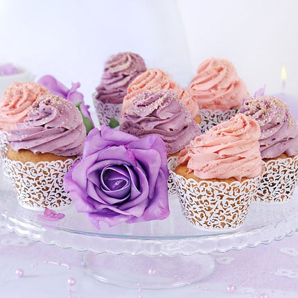 Cupcake Vormpjes Wit 8,5cm 10st van Partydeco koop je bij Partywinkel