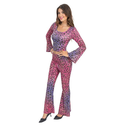 Dames Set – Roze en Paarse Luipaardprint van CHAKS koop je bij Partywinkel