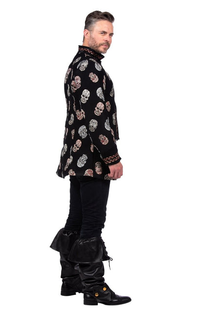 Dia De Los Muertos Jas Zwart Heren van Wilbers & Wilbers koop je bij Partywinkel