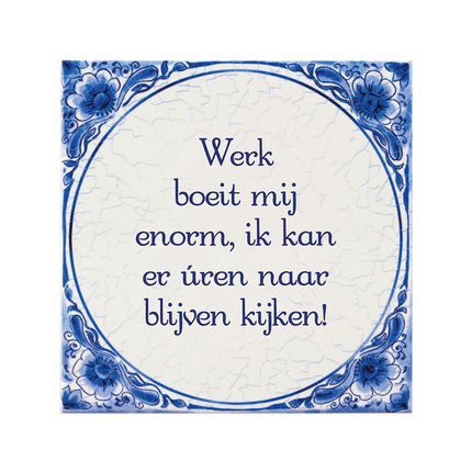 Delfts Blauw Tegel Werk Boeit 14,5cm van Paper Dreams koop je bij Partywinkel