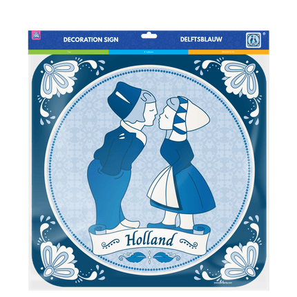 Delftsblauw Deurbord 50cm van Paper Dreams koop je bij Partywinkel