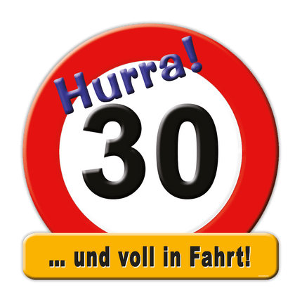 Deurbord 30 Jahre 50cm van Paper Dreams koop je bij Partywinkel