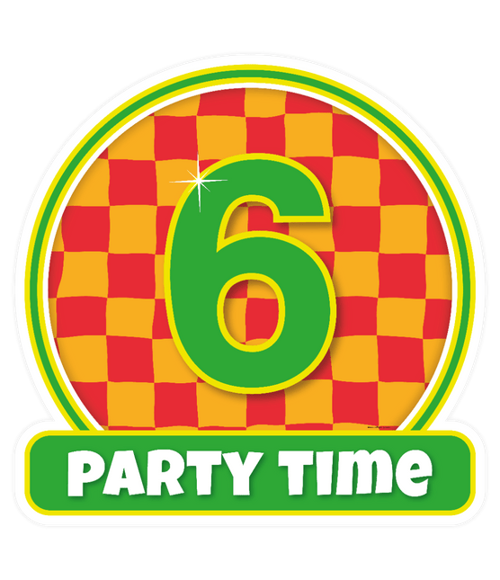 Deurbord 6 Jaar Gekleurd 50cm van Paper Dreams koop je bij Partywinkel