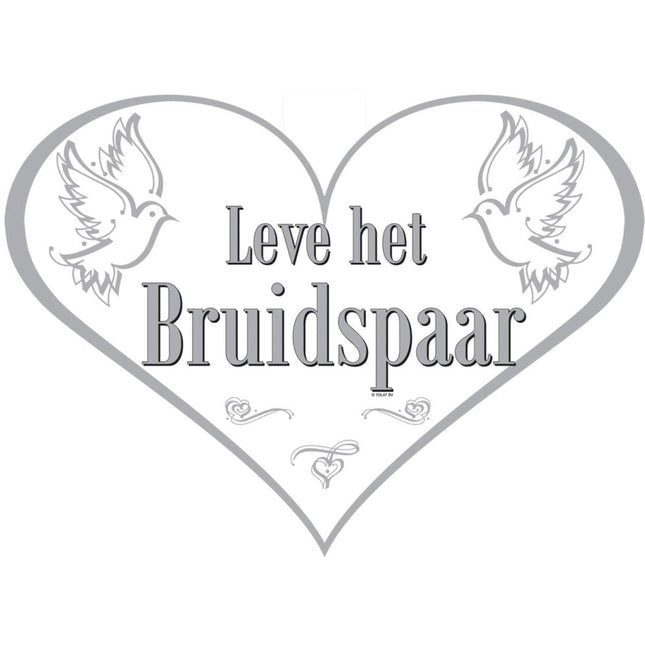 Deurbord Leve Het Bruidspaar 45cm van Folat koop je bij Partywinkel