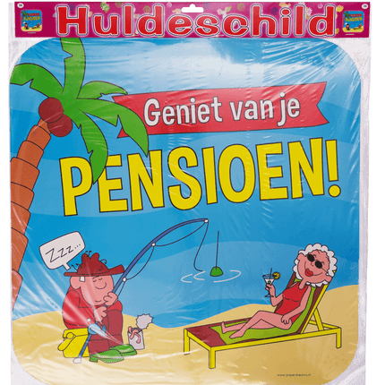 Deurbord Pensioen Cartoon 50cm van Paper Dreams koop je bij Partywinkel
