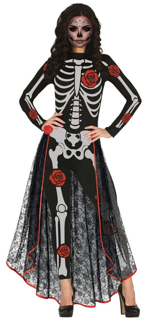 Dia De Los Muertos Kostuum Dames Skelet van Fiestas Guirca koop je bij Partywinkel