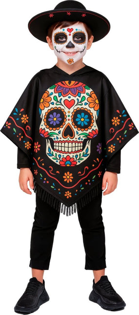 Dia De Los Muertos Poncho Kind van Fiestas Guirca koop je bij Partywinkel