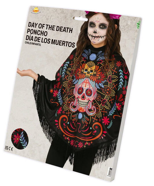 Dia De Los Muertos Poncho Meisje van Fiestas Guirca koop je bij Partywinkel