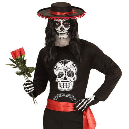 Dia De Los Muertos Shirt van Widmann koop je bij Partywinkel