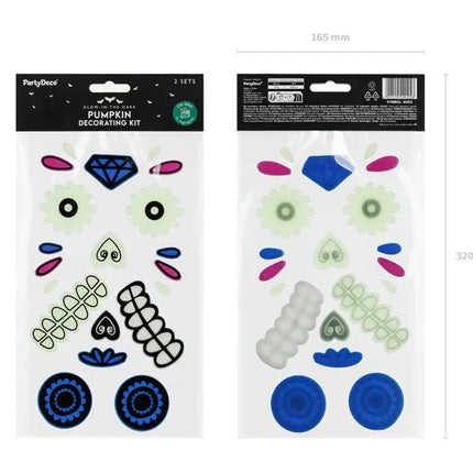Dia De Los Muertos Stickers Gel Glow In The Dark 2 delig van Partydeco koop je bij Partywinkel