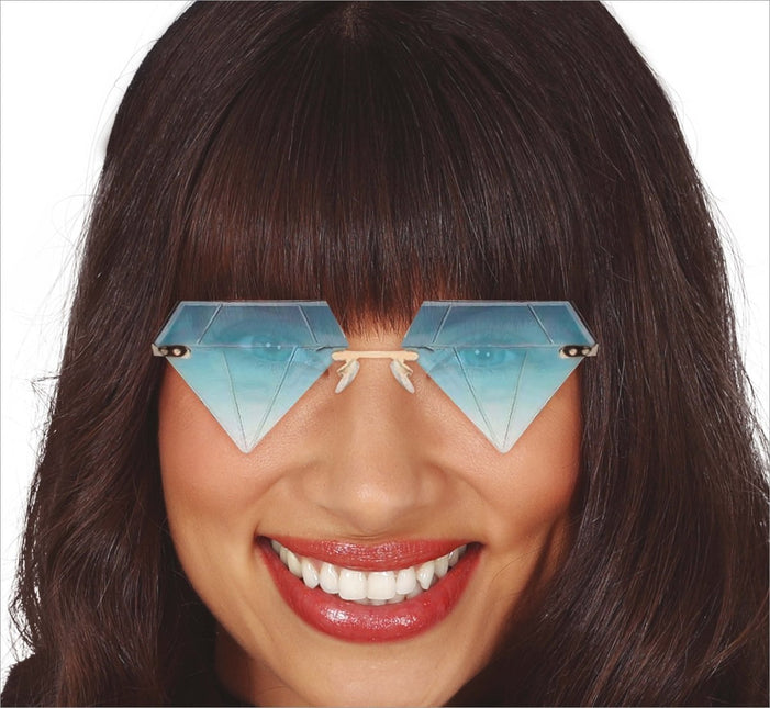 Diamant Bril Blauw van Fiestas Guirca koop je bij Partywinkel