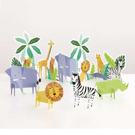Dieren Tafeldecoratie Safari 5 delig van Unique koop je bij Partywinkel