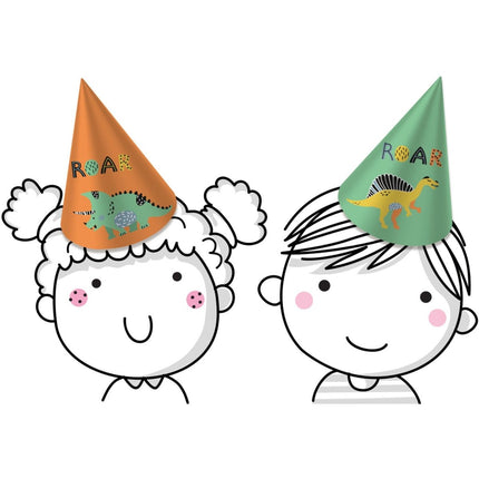 Dino Feesthoedjes Roars 6st van Folat koop je bij Partywinkel