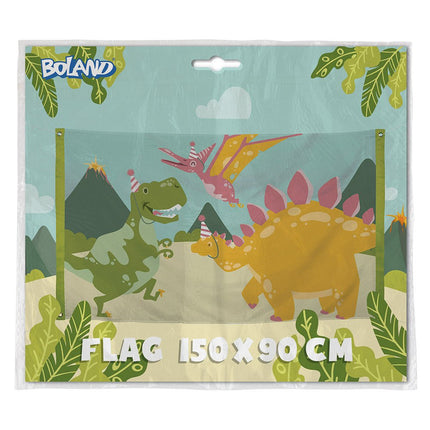 Dino Vlag 1,5m van Boland koop je bij Partywinkel
