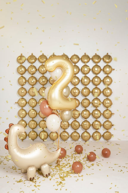 Dinosaurus Ballon Goud 91cm van Partydeco koop je bij Partywinkel