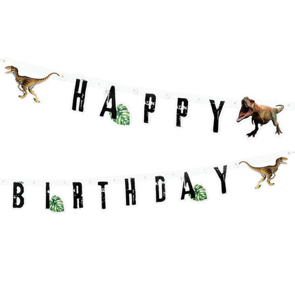 Dinosaurus Letterslinger Happy Birthday 2m van Boland koop je bij Partywinkel