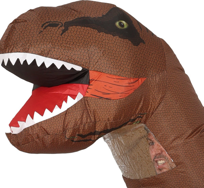 Dinosaurus Pak Bruin Opblaasbaar van Fiestas Guirca koop je bij Partywinkel
