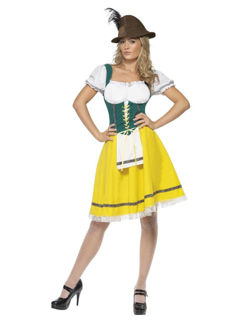 Dirndl Jurk Oktoberfest Geel van Smiffys koop je bij Partywinkel