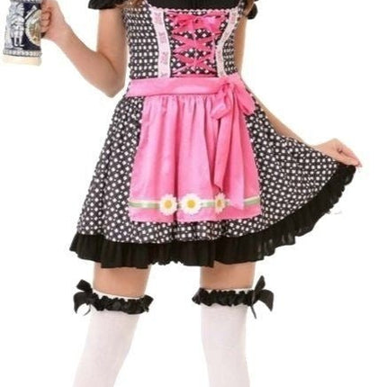 Dirndl Jurk Oktoberfest Zwart Witte Stippen van PartyXclusive koop je bij Partywinkel