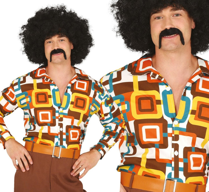 Disco 70S Blouse Heren Vierkant van Fiestas Guirca koop je bij Partywinkel