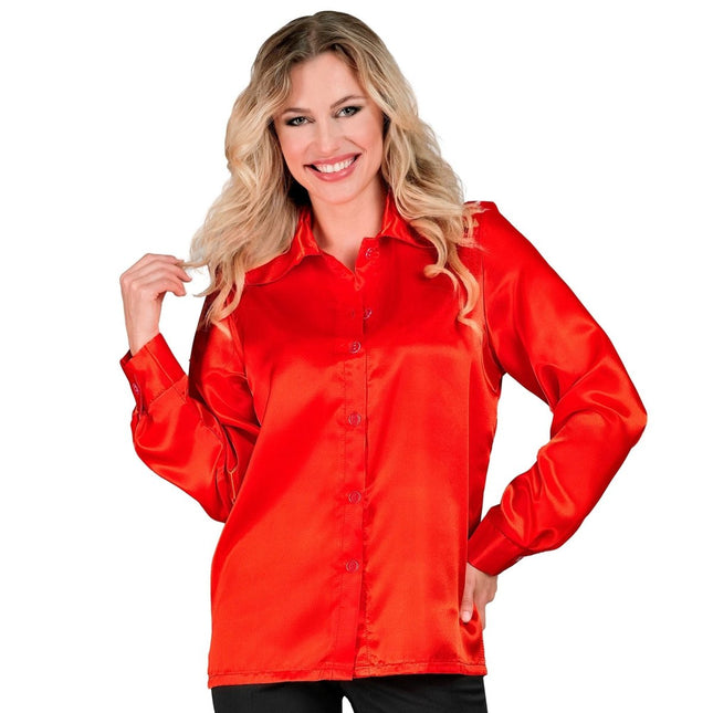 Disco 70S Blouse Rood van Widmann koop je bij Partywinkel