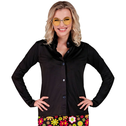 Disco 70S Blouse Zwart Dames van Widmann koop je bij Partywinkel