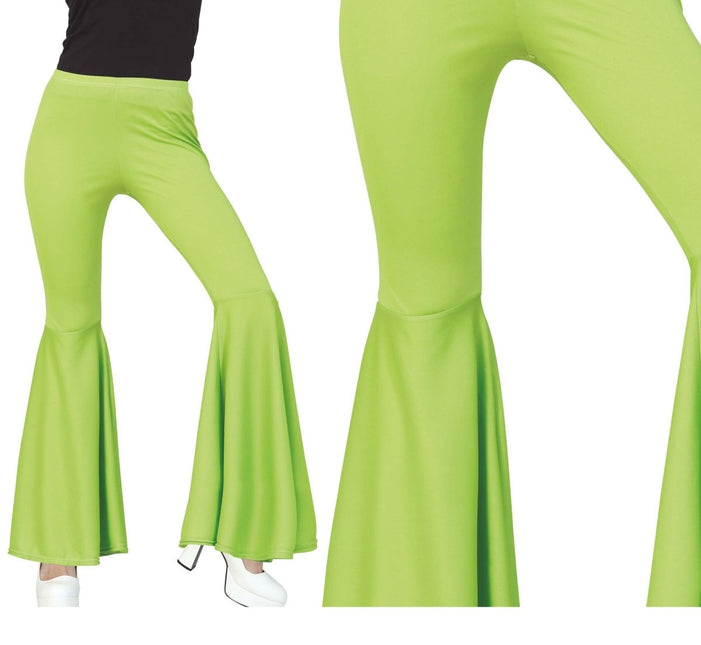Disco 70S Broek Groen Dames van Fiestas Guirca koop je bij Partywinkel