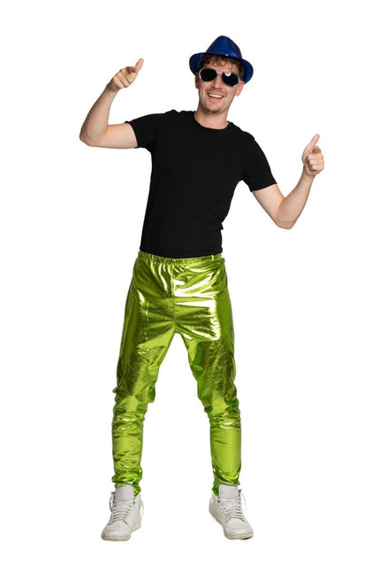 Disco 70S Broek Groen Metalic van Partychimp koop je bij Partywinkel