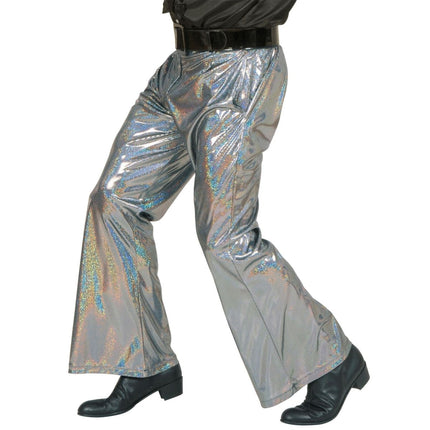 Disco 70S Broek Zilver Heren van Widmann koop je bij Partywinkel