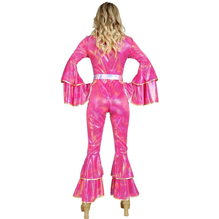 Disco 70S Jumpsuit Roze Dames van Widmann koop je bij Partywinkel