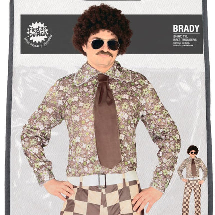Disco 70S Kostuum Bruin Heren van Fiestas Guirca koop je bij Partywinkel