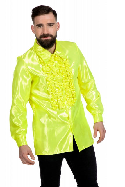 Disco Blouse Ruches Lime Groen van Wilbers & Wilbers koop je bij Partywinkel