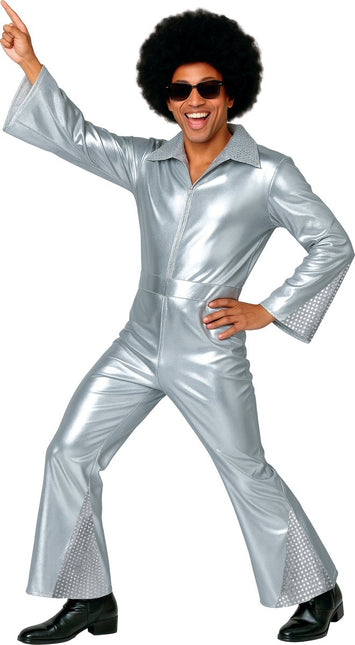 Disco Pak Zilver Heren Jumpsuit van Fiestas Guirca koop je bij Partywinkel