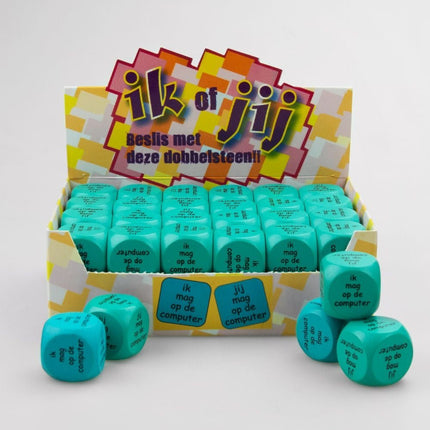 Dobbelsteen Ik Jij Mag Computeren 2,5cm van Paper Dreams koop je bij Partywinkel