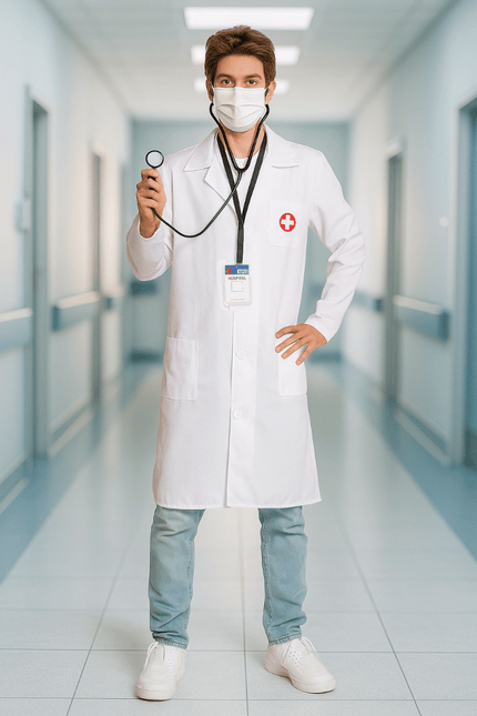 Dokter Kostuum Wit 4 delig van PartyXclusive koop je bij Partywinkel