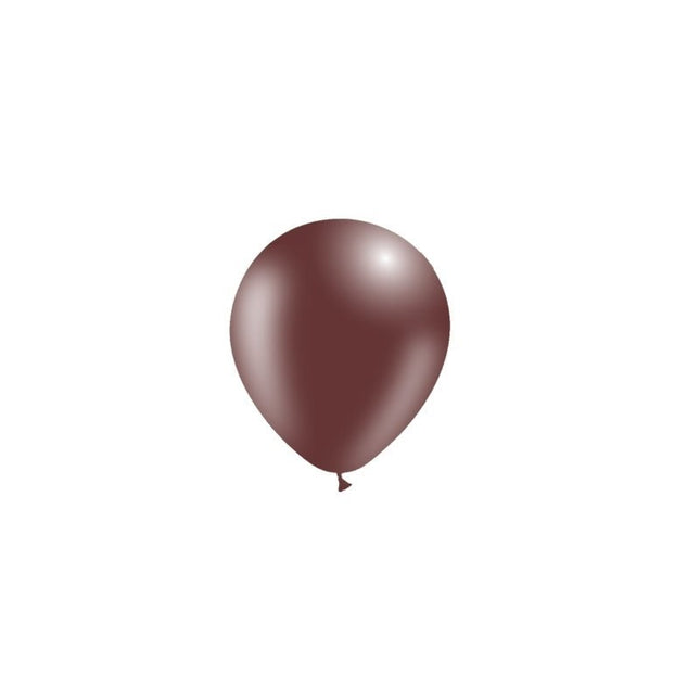 Donkerbruine Ballonnen 14cm 100st van Balloonia koop je bij Partywinkel