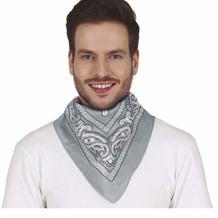 Donkergrijze Cowboy Sjaal van Fiestas Guirca koop je bij Partywinkel