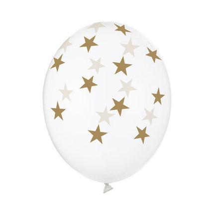 Doorzichtige Ballonnen Gouden Sterren Doorzichtig¬† van Partydeco koop je bij Partywinkel