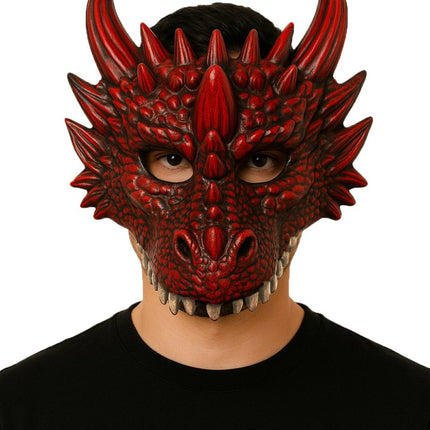 Draak Masker Rood van Fiestas Guirca koop je bij Partywinkel