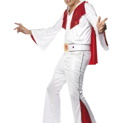Elvis Kostuum, Wit &amp; Rood van Smiffys koop je bij Partywinkel