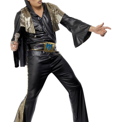 Elvis Kostuum, Zwart & Goud van Smiffys koop je bij Partywinkel
