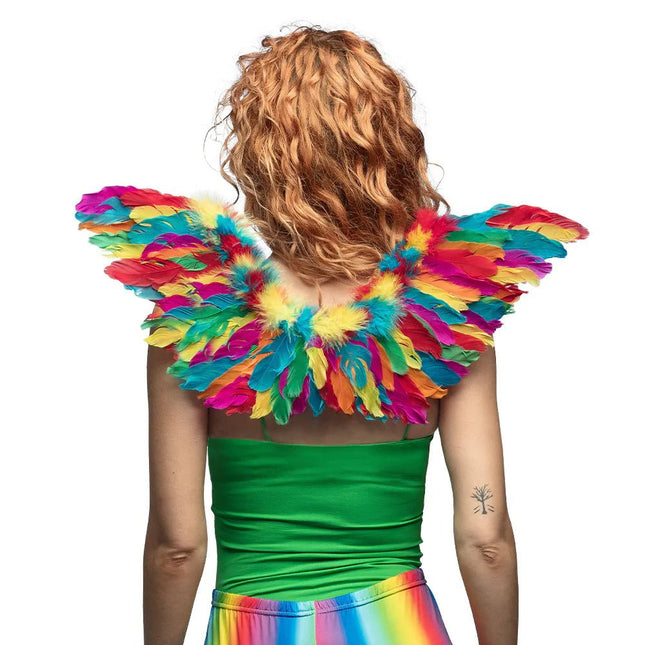 Engel Vleugels Regenboog 65cm van Boland koop je bij Partywinkel