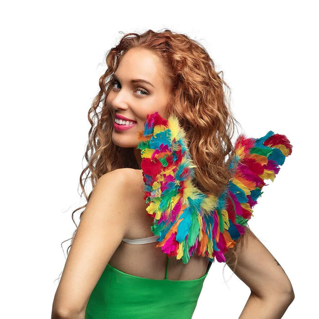 Engel Vleugels Regenboog 65cm van Boland koop je bij Partywinkel